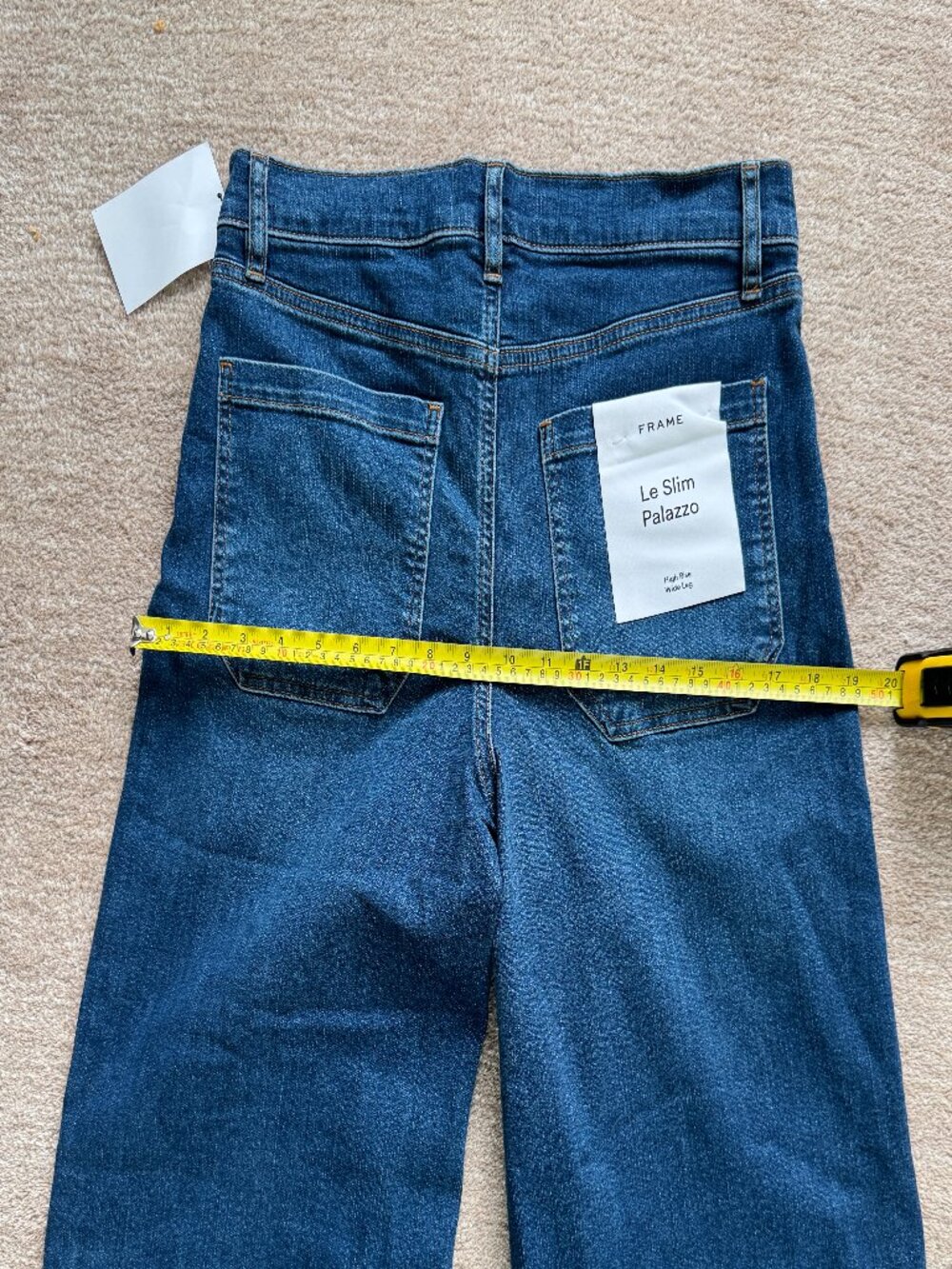 NWT FRAME Le Slim Palazzo Jeans 30 High Rise Wide Leg Medium Blue - Picture 6 of 8